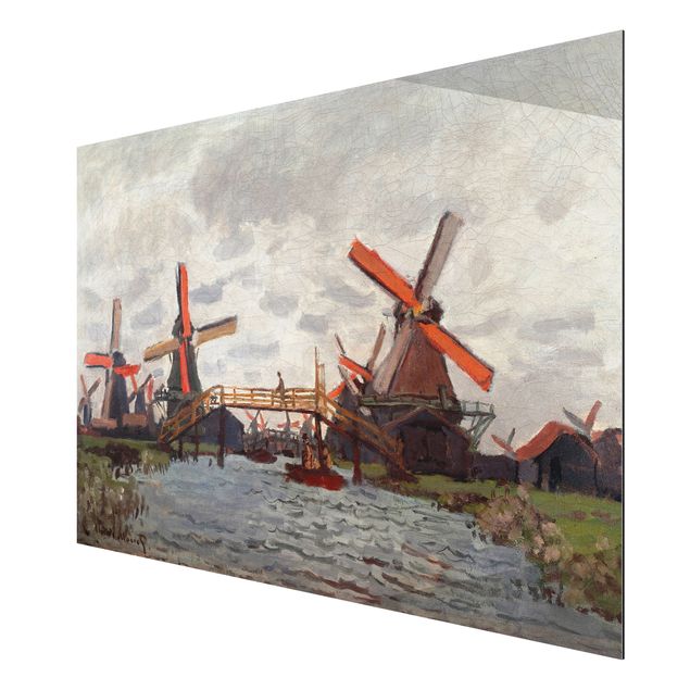Konstutskrifter Claude Monet - Windmills in Westzijderveld near Zaandam