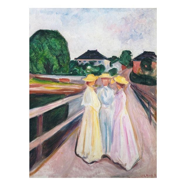 Kök dekoration Edvard Munch - Three Girls on the Bridge