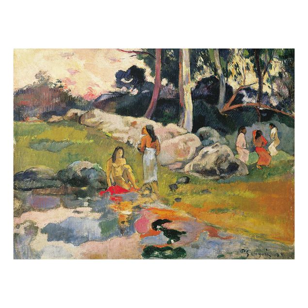 Konststilar Impressionism Paul Gauguin - Women At The Banks Of River