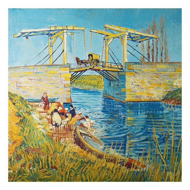 Konststilar Impressionism Vincent van Gogh - The Drawbridge at Arles with a Group of Washerwomen