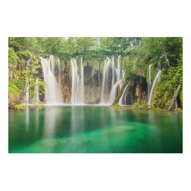 Tavlor landskap Waterfall Plitvice Lakes