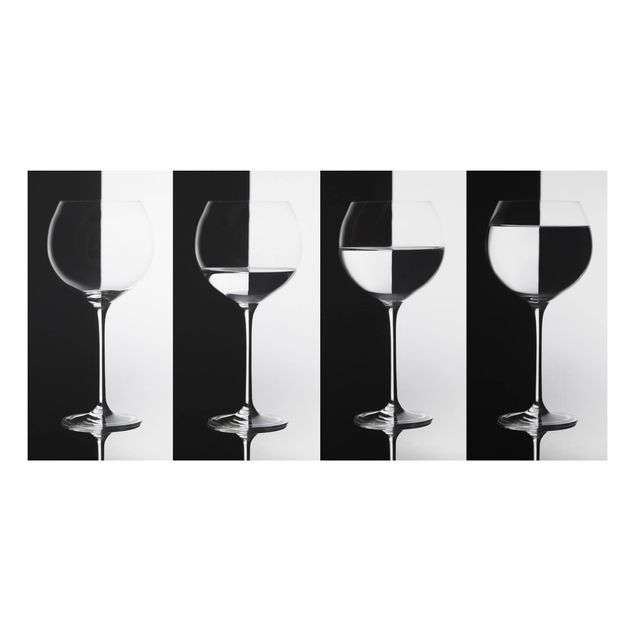 Kök dekoration Wine Glasses Black & White