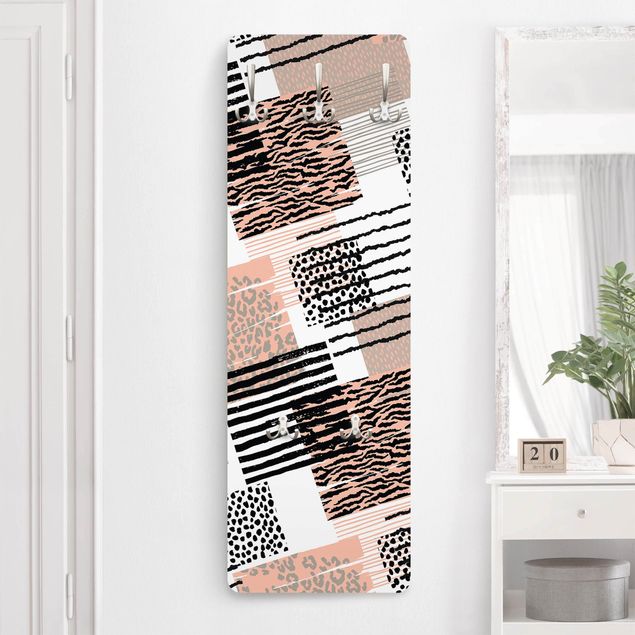 Klädhängare vägg mönster Animal Print Zebra Tiger Leopard Australia