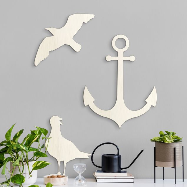 Tavlor stränder Anchor and Seagulls