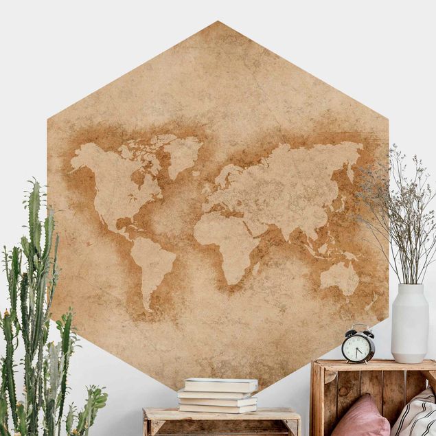 Kök dekoration Antique World Map