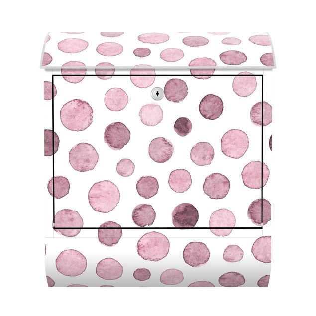 Brevlådor Watercolour Bubbles In Antique Pink