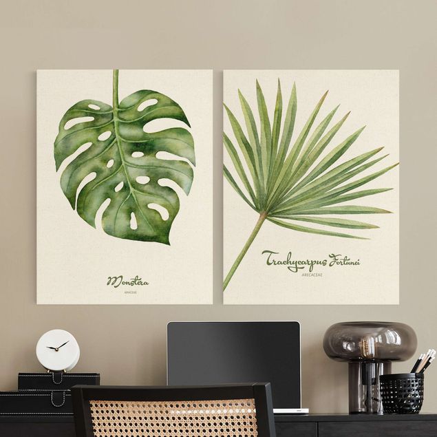 Tavlor grön Watercolour Botany Duo