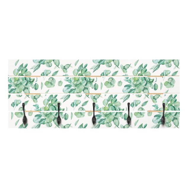 Klädhängare vägg Watercolour Eucalyptus Bouquet Pattern