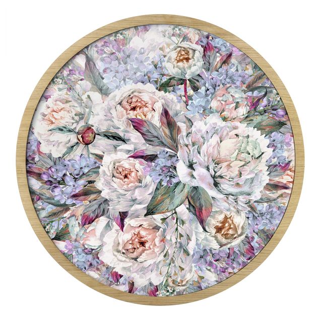 Tavlor Watercolour Lilac Peony Bouquet
