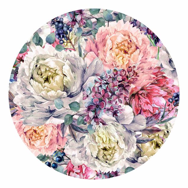 Tapeter modernt Watercolour Floral Bouquet