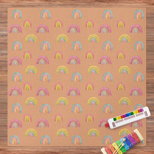 Inredning av barnrum Watercolour Rainbow