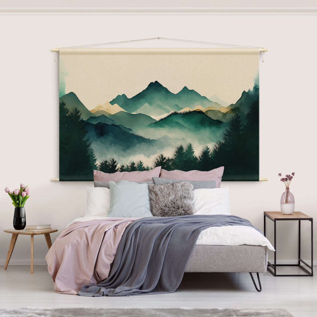 Kök dekoration Mountainous Watercolour Landscape