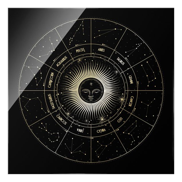Tavlor Astrology Zodiac Sign In A Sun Circle Black