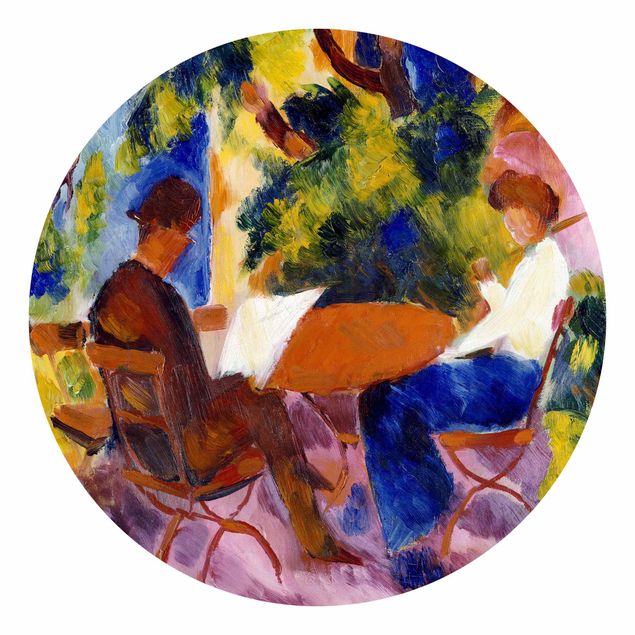 Konststilar August Macke - Couple At The Garden Table