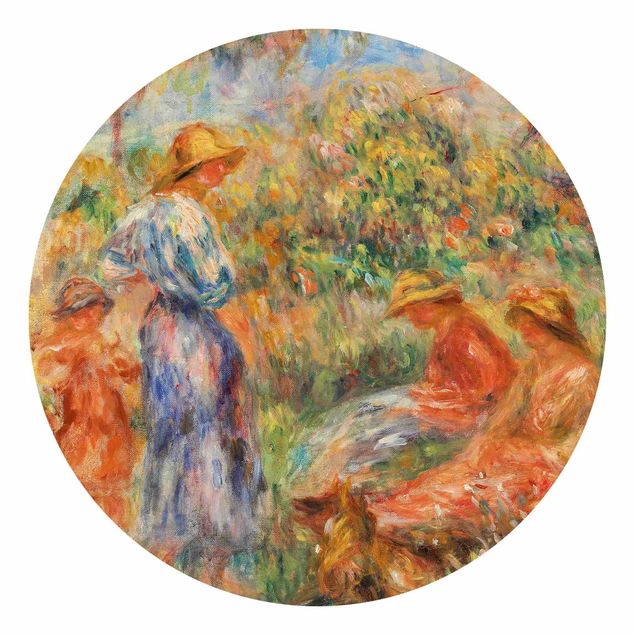 Konststilar Auguste Renoir - Three Women and Child in a Landscape