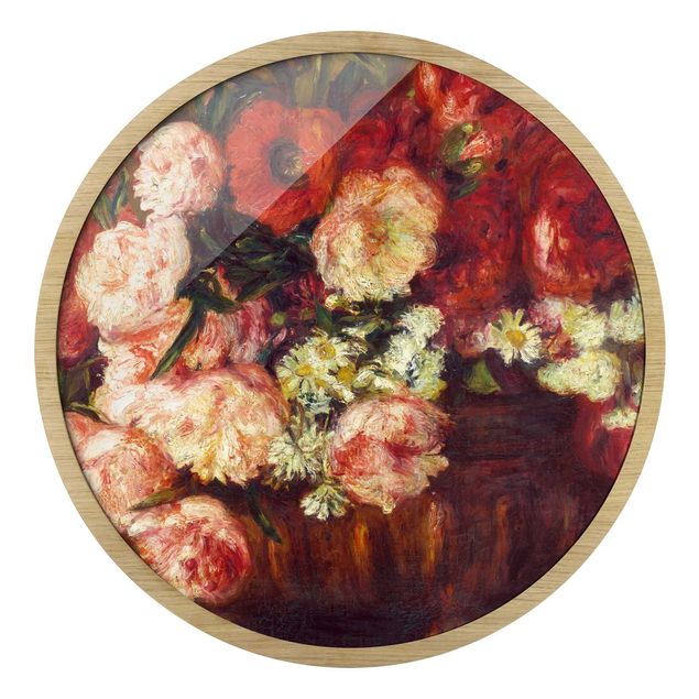 Tavlor med ram blommor  Auguste Renoir - Still Life With Peonies