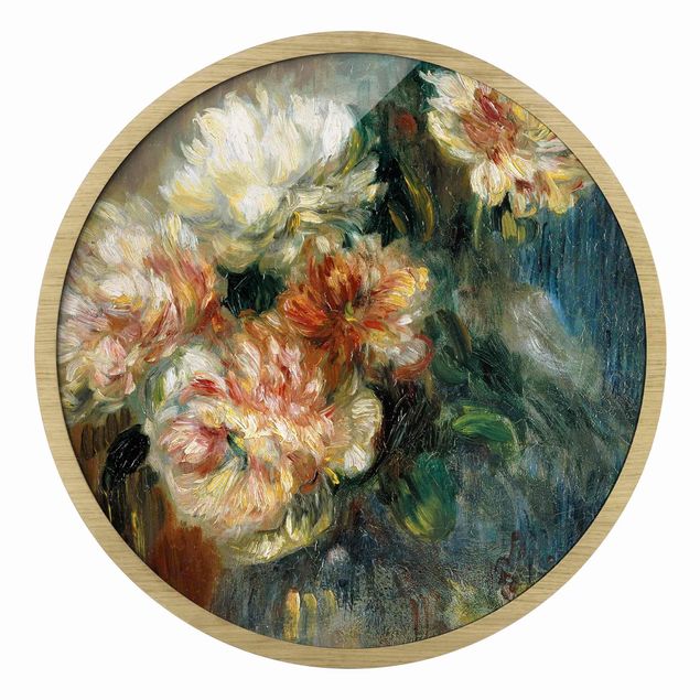 Tavlor med ram blommor  Auguste Renoir - Vase Of Peonies