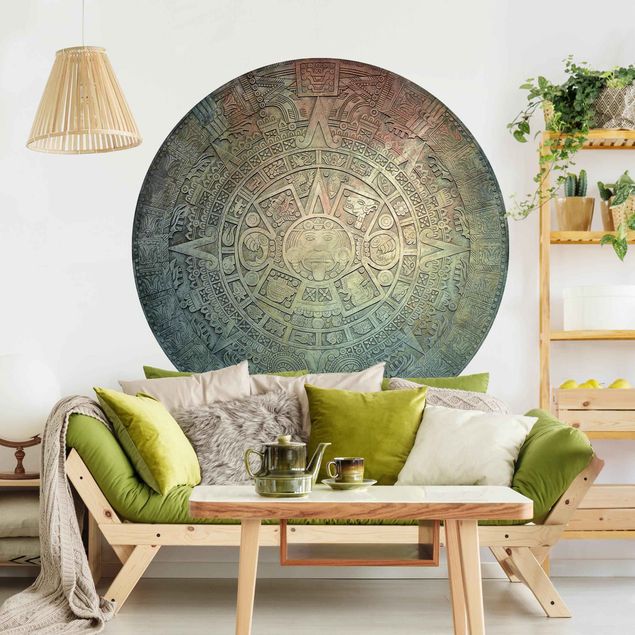 Tapeter dekorationer Aztec Ornamentation In A Circle