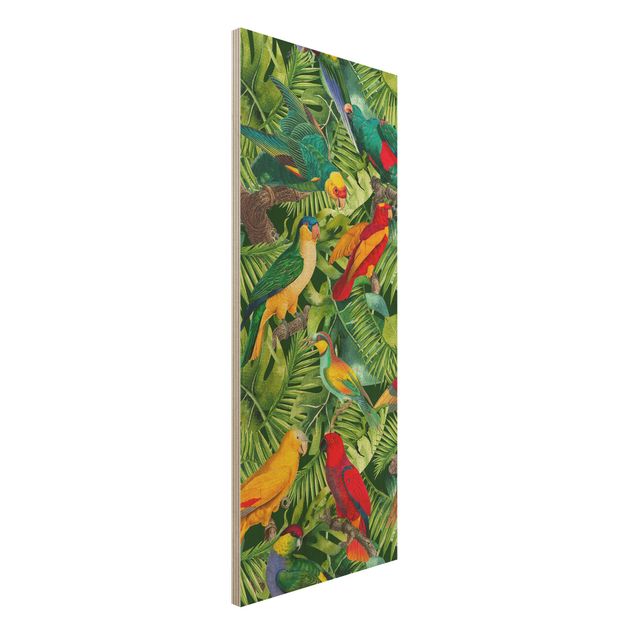Kök dekoration Colourful Collage - Parrots In The Jungle