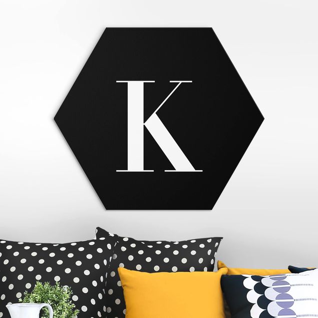 Kök dekoration Letter Serif Black K