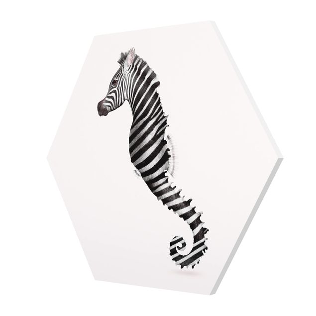 Tavlor modernt Seahorse With Zebra Stripes