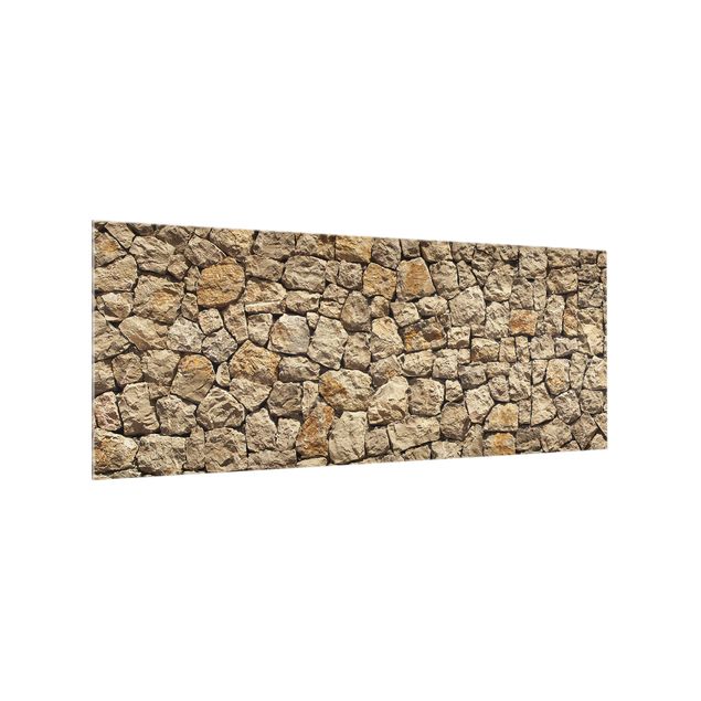 Stänkskydd kök glas sten utseende Old Wall Of Paving Stone