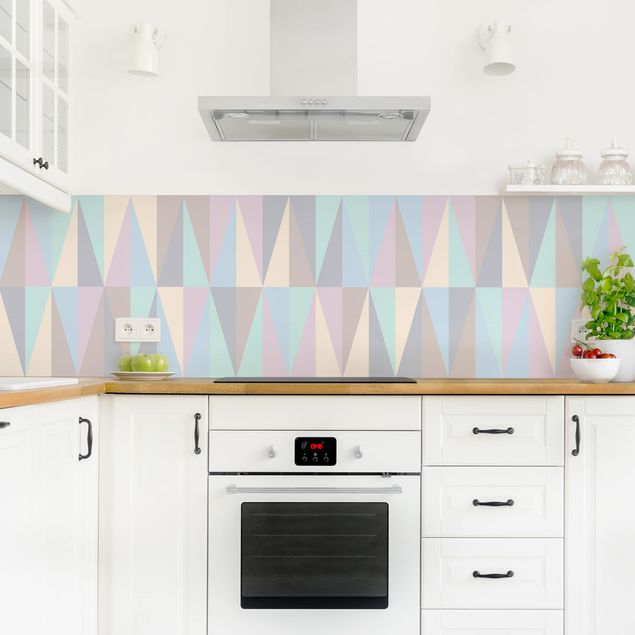 väggskivor kök Triangles In Pastel Colours