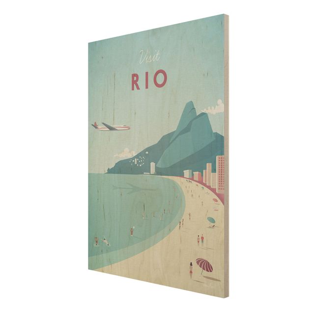 Trätavlor stränder Travel Poster - Rio De Janeiro