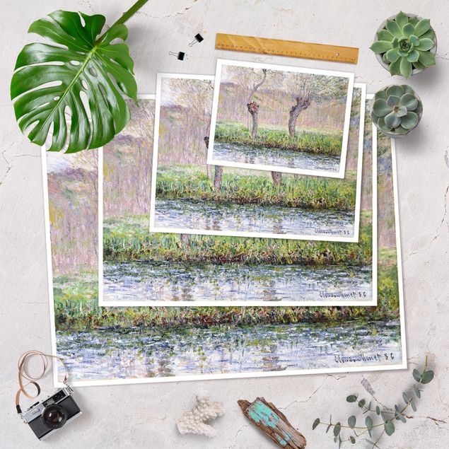 Posters landskap Claude Monet - Willow Trees Spring