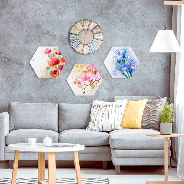 Kök dekoration Watercolour Flower Trio
