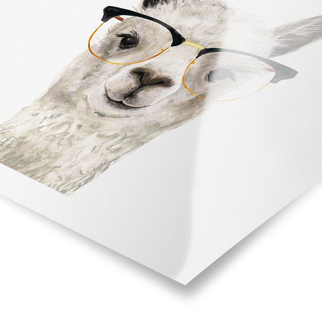 Tavlor djur Hip Lama With Glasses I