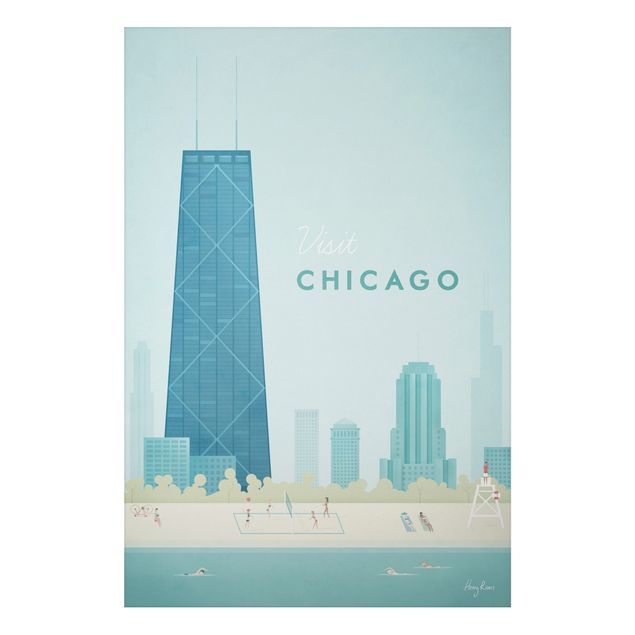 Tavlor arkitektur och skyline Travel Poster - Chicago