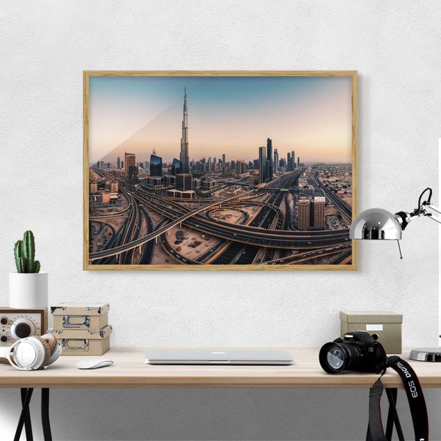Tavlor arkitektur och skyline Evening Mood in Dubai