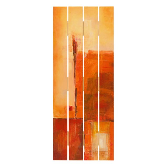 Trätavlor Abstract Orange Brown