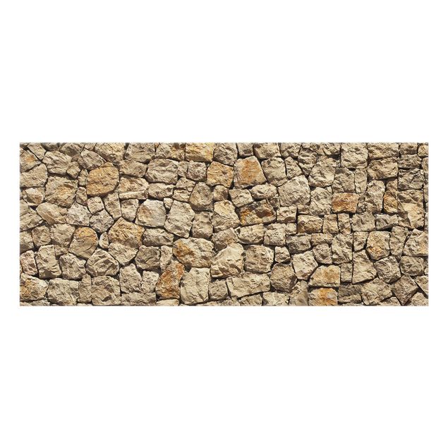 glasskiva kök Old Wall Of Paving Stone