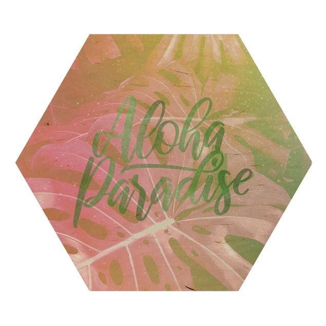 Hexagonala tavlor Rainbow - Aloha Paradise