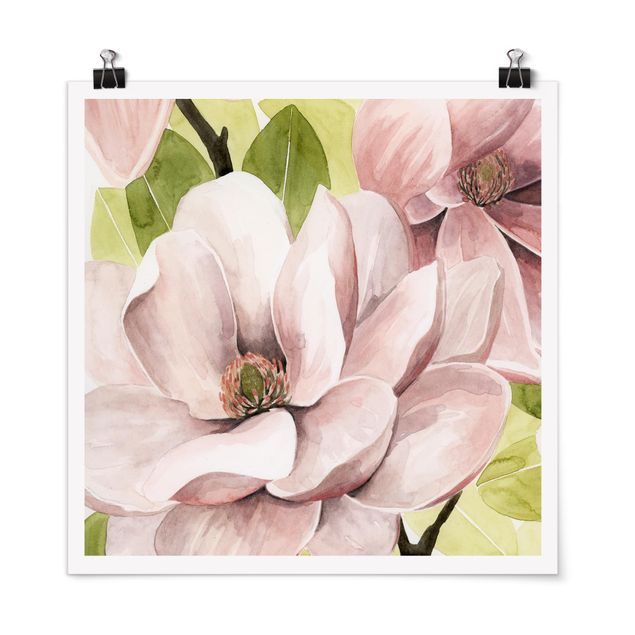 Tavlor blommor Magnolia Blush I