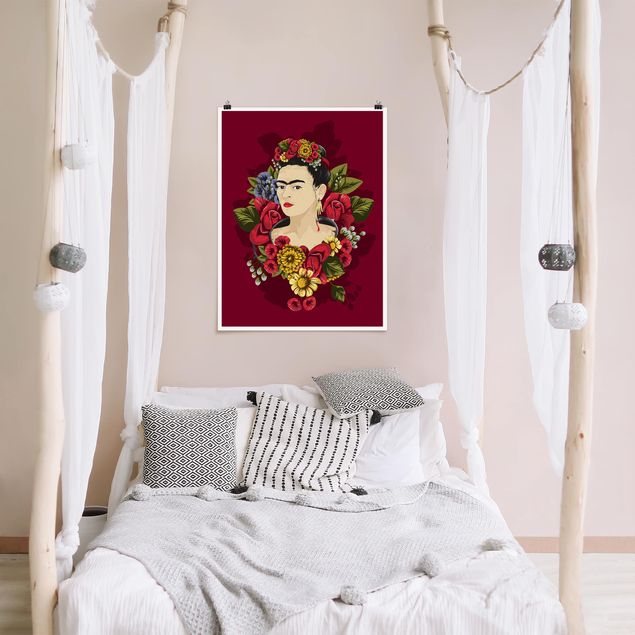Tavlor fjärilar Frida Kahlo - Roses