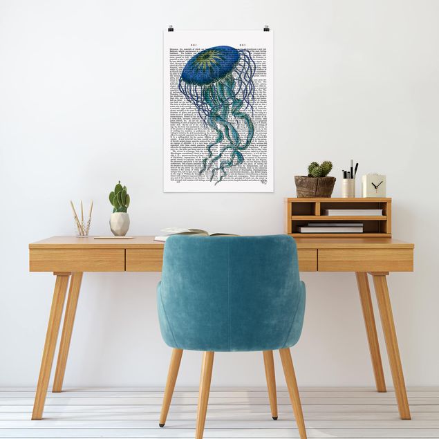 Posters djur Animal Reading - Jellyfish