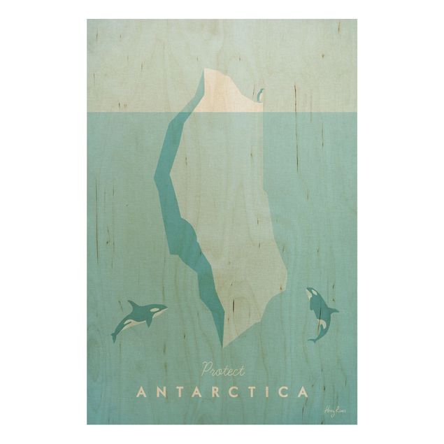 Trätavlor landskap Travel Poster - Antarctica