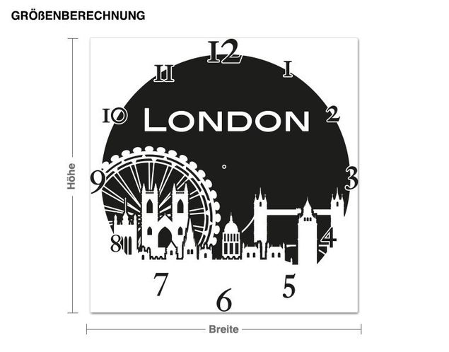 Autocolantes de parede Londres London clock