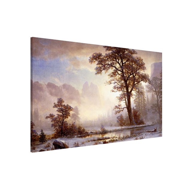 Konststilar Romantik Albert Bierstadt - Valley of the Yosemite, Snow Fall