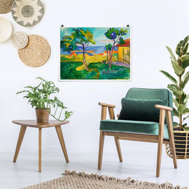 Konststilar Post Impressionism Edvard Munch - The Garden In Åsgårdstrand