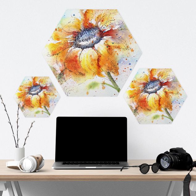 Hexagon Bild Forex - Painted Sunflower