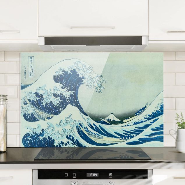 Kök dekoration Katsushika Hokusai - The Great Wave At Kanagawa