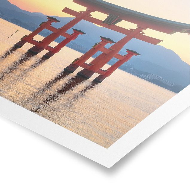 Tavlor landskap Torii At Itsukushima