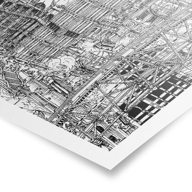 Tavlor arkitektur och skyline City Study - London Eye