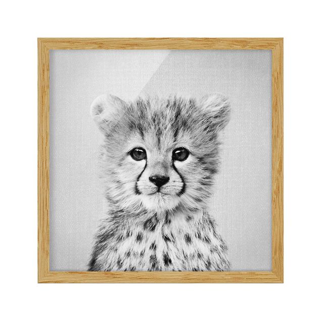 Tavlor modernt Baby Cheetah Gino Black And White