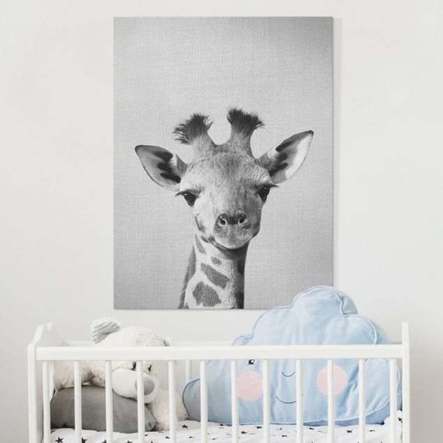 Inredning av barnrum Baby Giraffe Gandalf Black And White