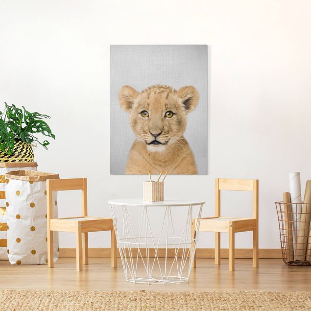 Canvastavlor lejon Baby Lion Luca